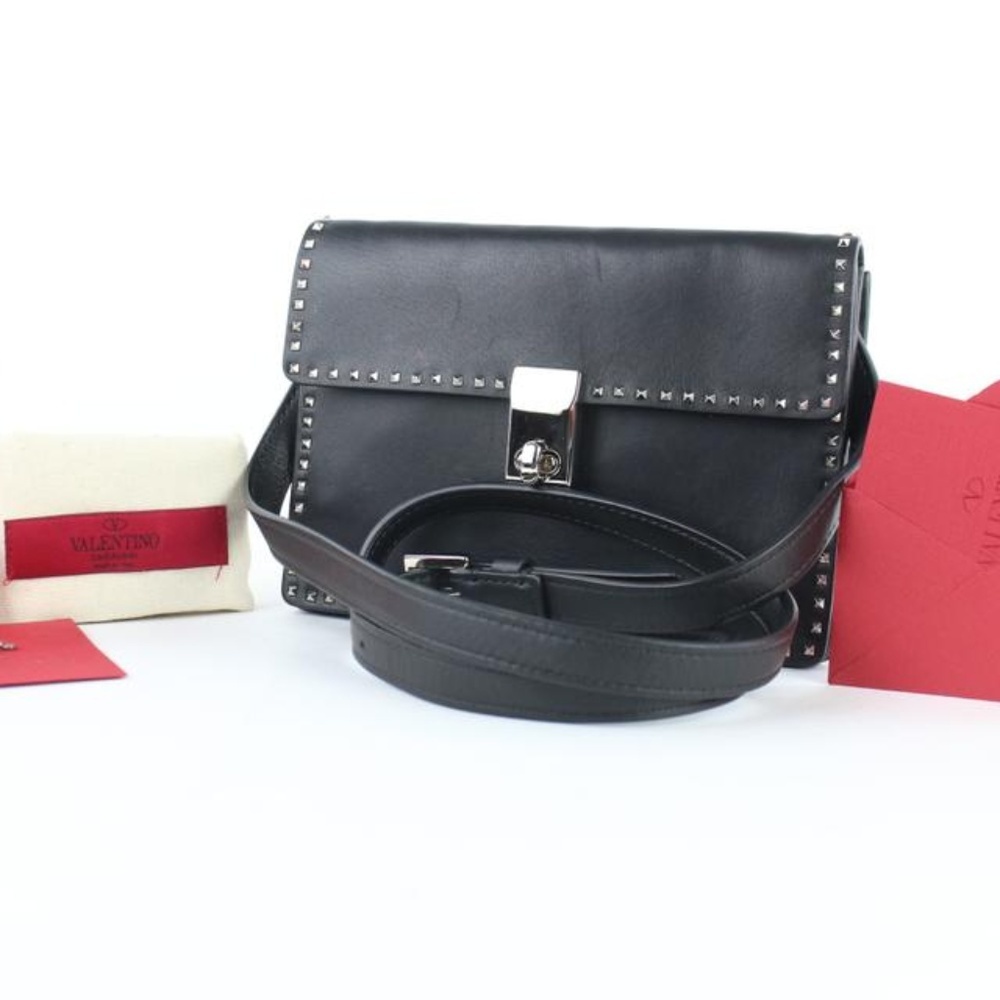 Valentino Calfskin Small Rockstud Crossbody Bag